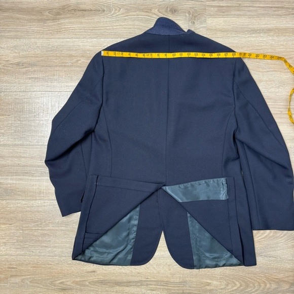 Vintage 70s Brooks Brothers Brooksgate Navy Blue Sport Coat Blazer Size 43 R - Picture 9 of 16